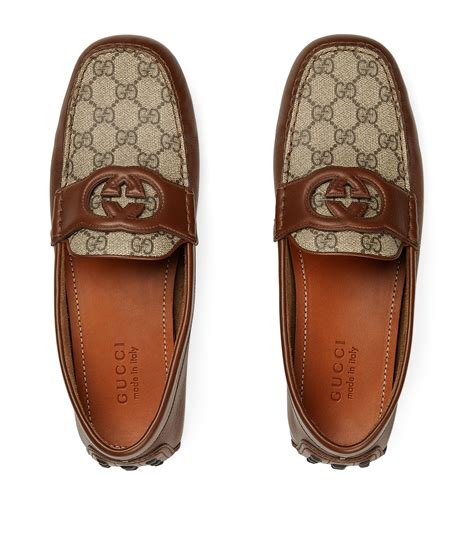 gucci resole driving shoes|Gucci leather driver with web.